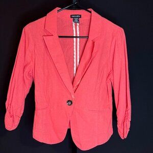 Stoosh Coral Linen Blazer